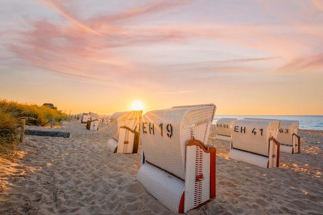 Strandfoto, Sonnenuntergang